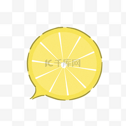 纹路点缀图片_边框水果柠檬可爱卡通