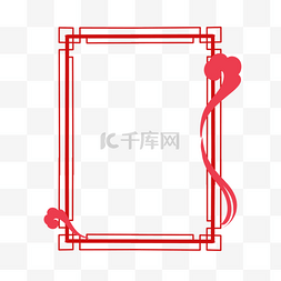 手绘新年云纹边框