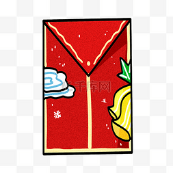 圣诞节铃铛红包插画