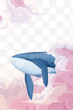 梦境图片_梦境中的蓝鲸梦幻边框