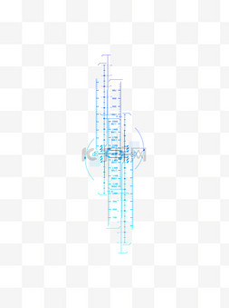 身材标尺图片_科技底纹蓝紫渐变标尺装饰元素设