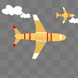 扁平化飞机设计矢量图