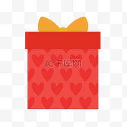 矢量红色爱心浪漫礼品盒子