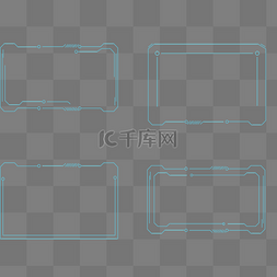 边框png下载图片_蓝色最新科技风边框下载