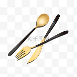 手绘西餐餐具图片_手绘叉子勺子餐具