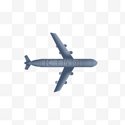 金属质感仿真类飞机插画PNG图片