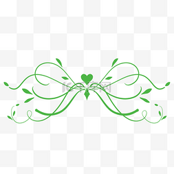 矢量欧式花纹矢量图片_简易的绿色藤蔓素材图