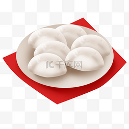 饺子图片_农历新年传统美食一盘饺子