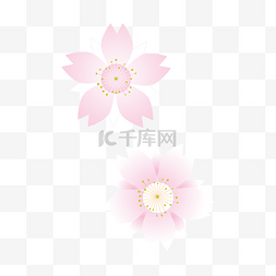 樱花素材图片_手绘水彩粉色樱花