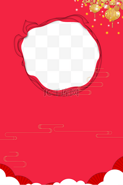 春节矢量边框图片_新年中国风剪纸边框