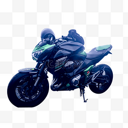 绿色摩的摩托车赛车免抠PNG