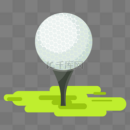 白色高尔夫球插画