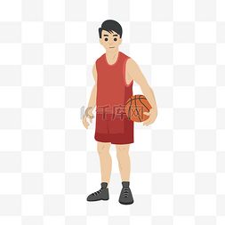 卡通篮球运动员图片_可爱篮球运动员矢量素材