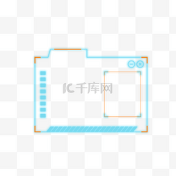 矢量商务科技边框图片_蓝色科技风矢量简约发光边框