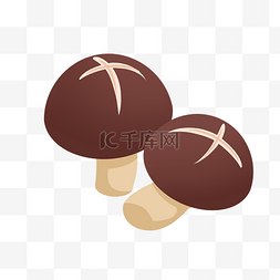美味芝士焗薯泥图片_卡通美味香菇插画