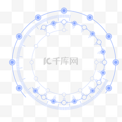 酷炫圆形装饰图案图片_蓝色圆环渐变科技图