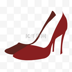 妇女节红色高跟鞋