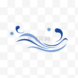 河流logo图片_蓝色图标标识logo设计