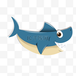 海洋卡通图片_世界海洋日鲨鱼插画矢量图