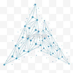 蓝色点线线条元素