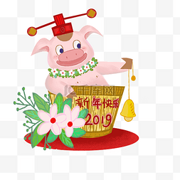 2019财神猪图片_2019年春节猪年