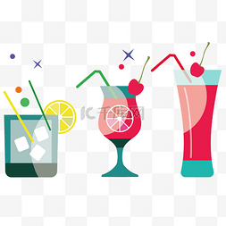 夏季饮品海报图片_夏季饮品杯子元素