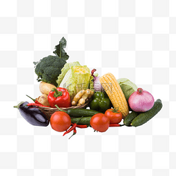 蔬菜拼盘图片_蔬菜组合实物拍摄免抠