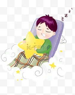 软件图标免费下载图片_世界睡眠日之睡觉的小男孩
