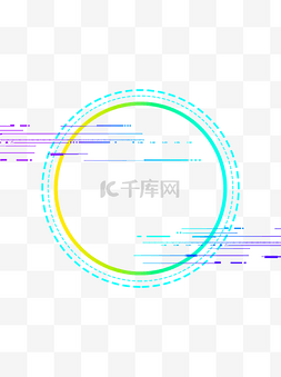 圆形边框蓝色紫色图片_科技纹理边框蓝色紫色渐变装饰素