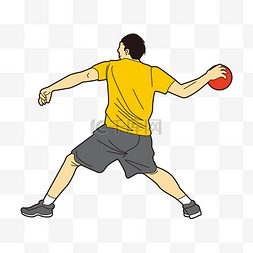 篮球图片_卡通打球姿势矢量素材