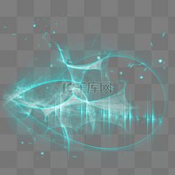 光晕光线光效图片_蓝色炫彩光线光效元素