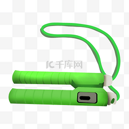 绿色跳绳图片_运动器材绿色跳绳