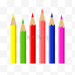 彩色的铅笔手绘插画