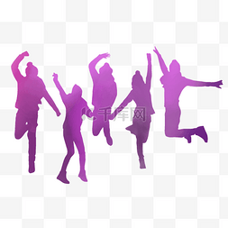紫色背景图图片_紫色跳跃人物下载