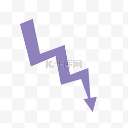 紫色卡通箭头符号