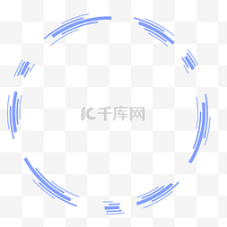 线条感手绘图片_科技感十足的蓝色线圈
