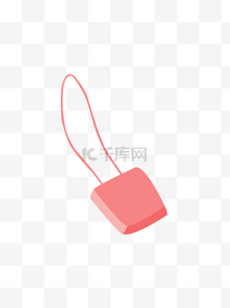 包包冷色调图片_卡通一个粉红色包包简约设计可商