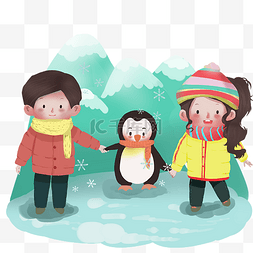 大气冬季图片_小寒冬季企鹅儿插图