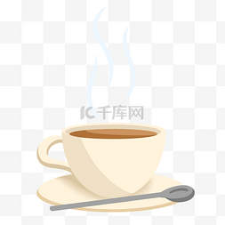 一杯热咖啡图片_一杯热咖啡手绘插画