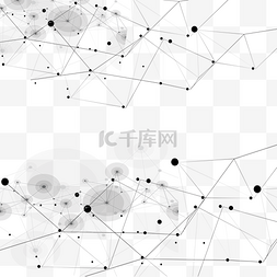 矢量商务科技线条图片_点线图案蓝色科技元素