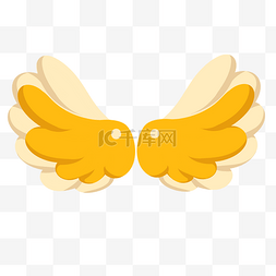 卡通手绘天使的翅膀插画