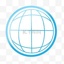 地址图片_蓝色地球样式图标