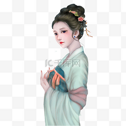 美女人物古风古装手绘Q版大小姐