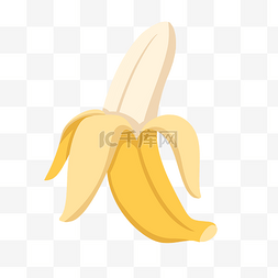 卡通水果插画图片_卡通黄色香蕉插画