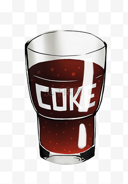 喝碳酸饮料图片_冷饮饮品可乐插画