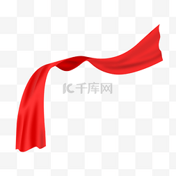 红色飘带彩带图片_红色飘带装饰飘带