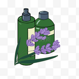 绿色的瓶子图片_卡通绿色护肤品瓶子插画