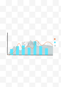 走势图图片_蓝色柱形数据分析