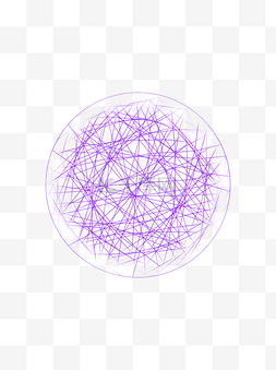 几何图形科技风紫色圆形互联网网