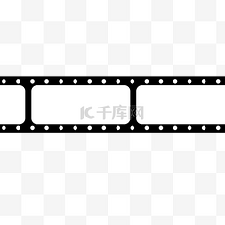矢量黑色剪纸交卷胶片边框